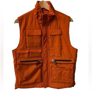 Vintage Gap Utilityty Vesr Men Women small Tactical Safari orange Pockets